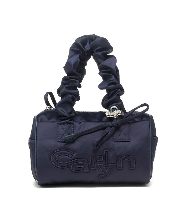 韓國CARLYN -  Tia Bag Mini Size 圓柱形新袋款 (Navy)｜韓星愛用小眾品牌