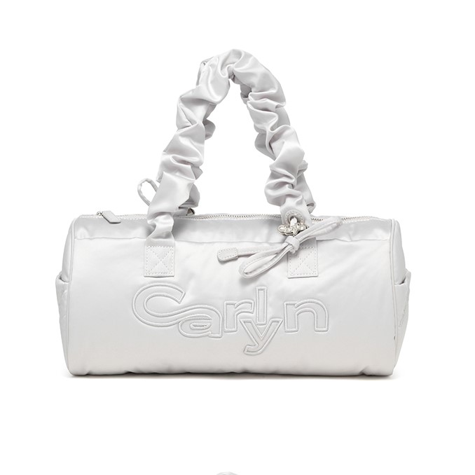 韓國CARLYN -  Tia Bag Regualr Size 圓柱形新袋款 (Silver)｜韓星愛用小眾品牌