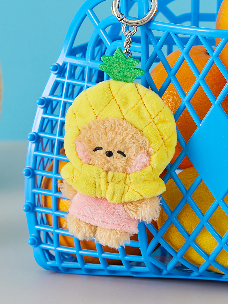 韓國Line Friends Mini Minini Chonini Pineapple Fruit Doll Keyring