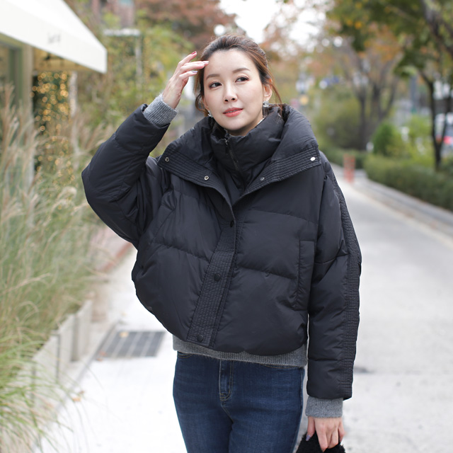 tiramisu-5021블루밍이중하이넥숏패딩♡韓國女裝外套