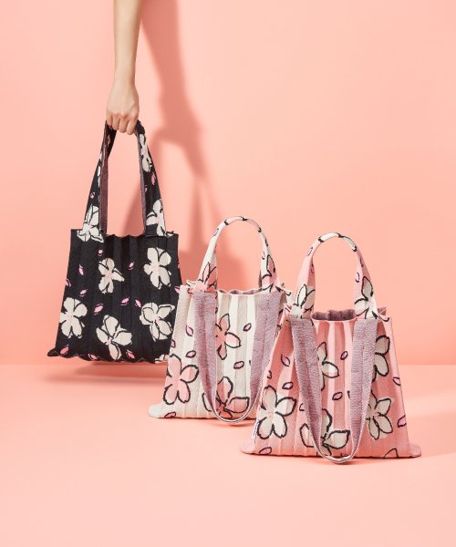 韓國 PLEATS MAMA -【櫻花系列】Two-way Shopper Bags 兩用購物袋