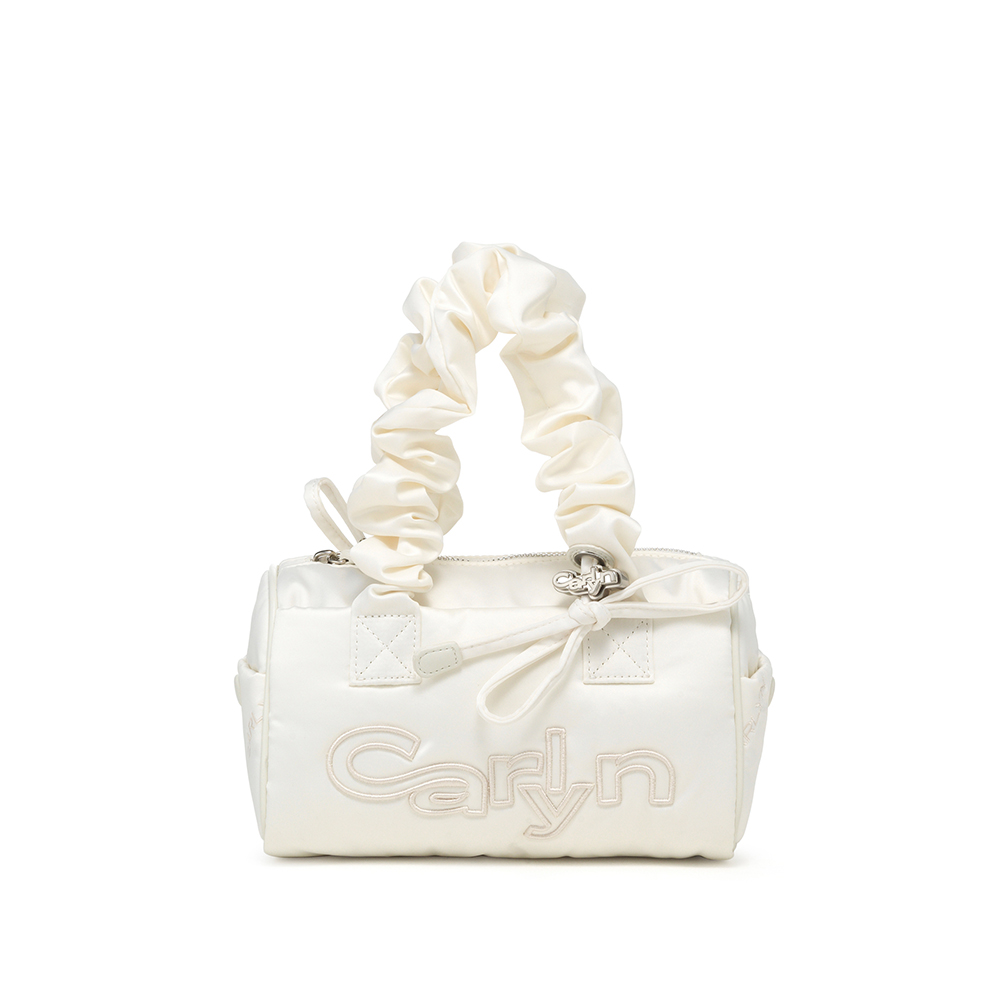 韓國CARLYN -  Tia Bag Mini Size 圓柱形新袋款 (Ivory)｜韓星愛用小眾品牌
