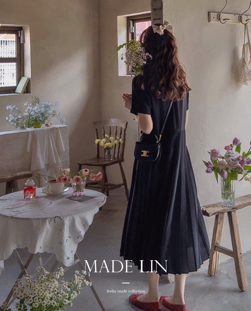 leelin - [[신상특가 1만 2백원 할인]MADE LIN멜로디안 플리츠 여리 라인  원피스[size:F(55~66)]]♡韓國女裝連身裙