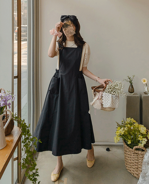 leelin - [앤디 바스락 A라인 원피스 [size:F(55~66반)]]♡韓國女裝連身裙
