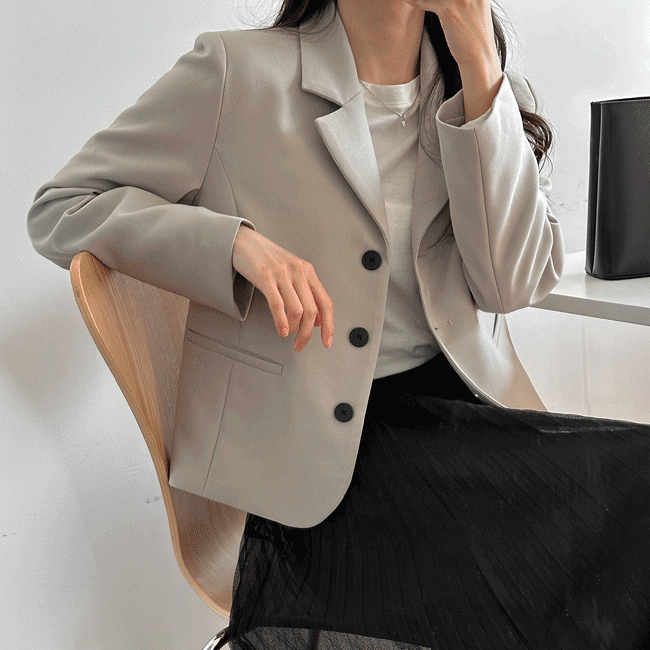 purplia - 로우싱글 쓰리버튼 자켓♡韓國女裝外套