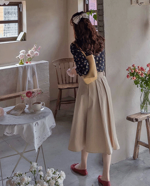 leelin - [슈페라 봄바스락 엣지주름 탄탄한 스커트[size:S(55),M(66)]]♡韓國女裝裙