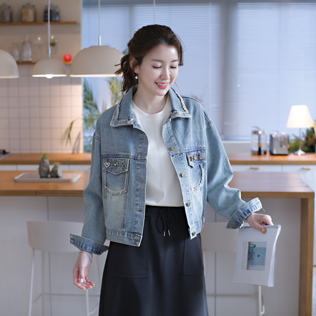 tiramisu - 3627주얼장식청자켓♡韓國女裝外套