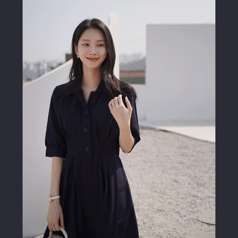 clicknfunny - [리프리 카라원피스]♡韓國女裝連身裙