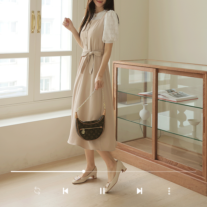 clicknfunny - [로리앙 뷔스티에원피스+벨트SET]♡韓國女裝連身裙