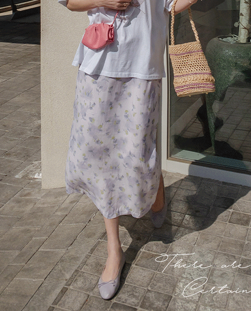 leelin - [살랑살랑 하늘거리는 플라워 스커트 [size:F(55~66)]]♡韓國女裝裙