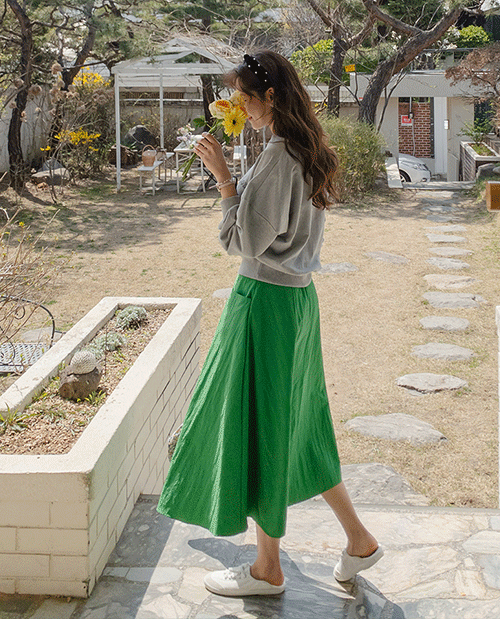 leelin - [리본리본 미니쭈리 스판 맨투맨티 [size:F(55~77)]]♡韓國女裝上衣