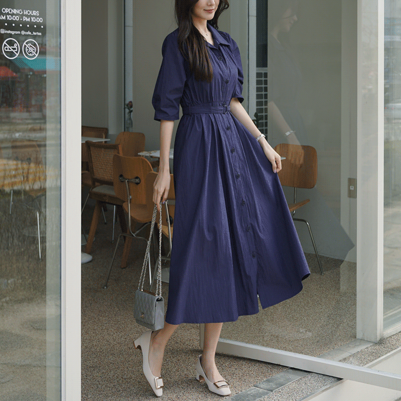 clicknfunny - [포엔딩 원피스+벨트SET]♡韓國女裝連身裙