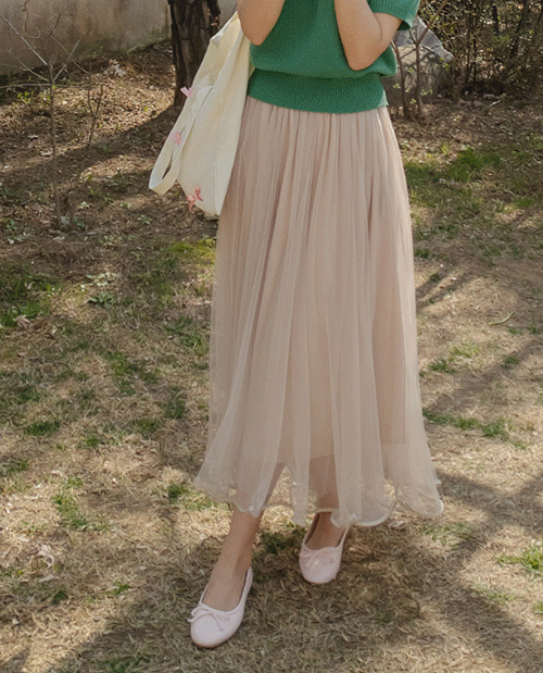 leelin - [로페즈 여리무드 고급스러운 살랑 샤스커트 [size:F(55~66반)]]♡韓國女裝裙