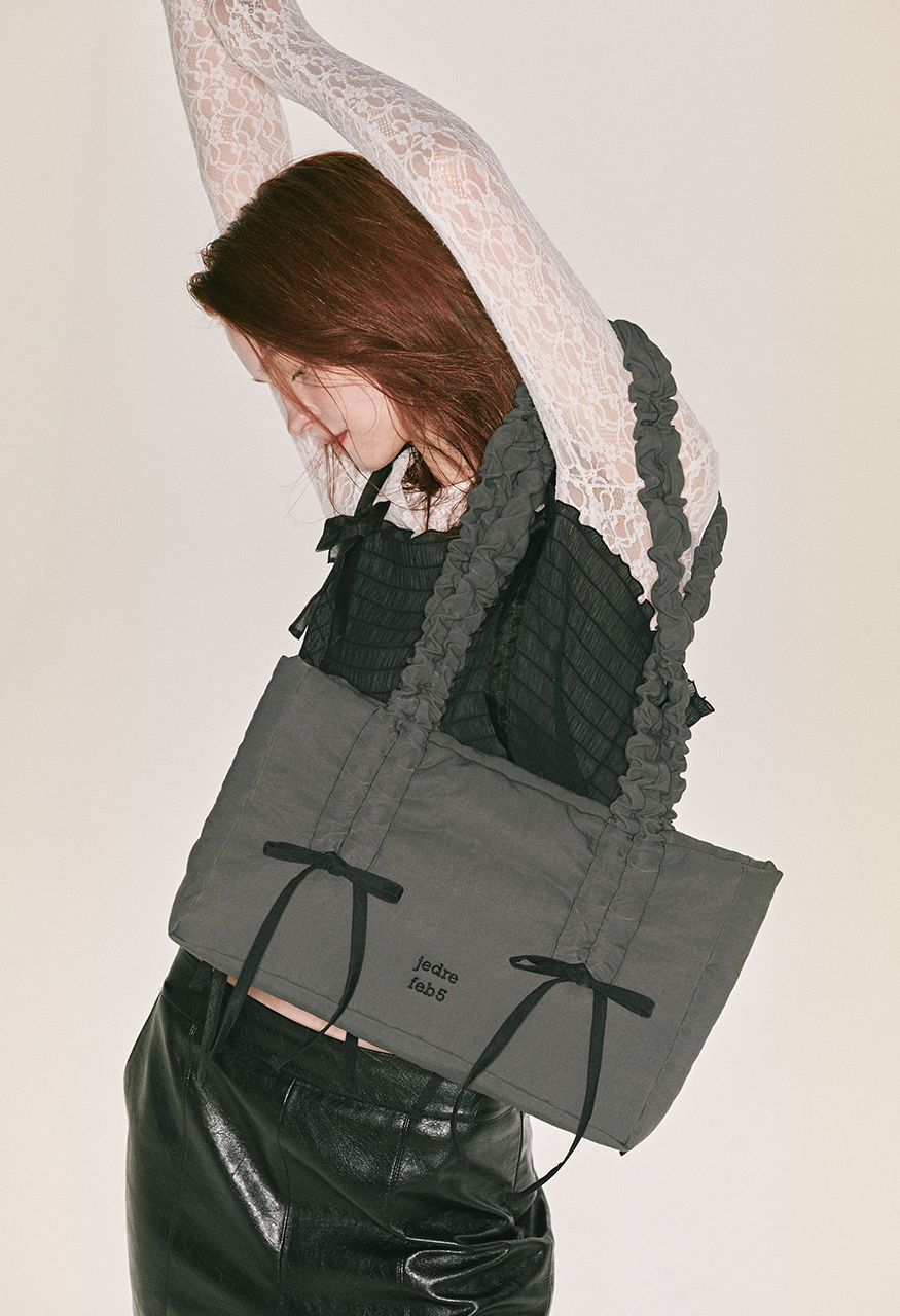 韓國JEDREFEB5 - Butterfly Shoulder Bag Medium GREY 蝴蝶單肩包中號