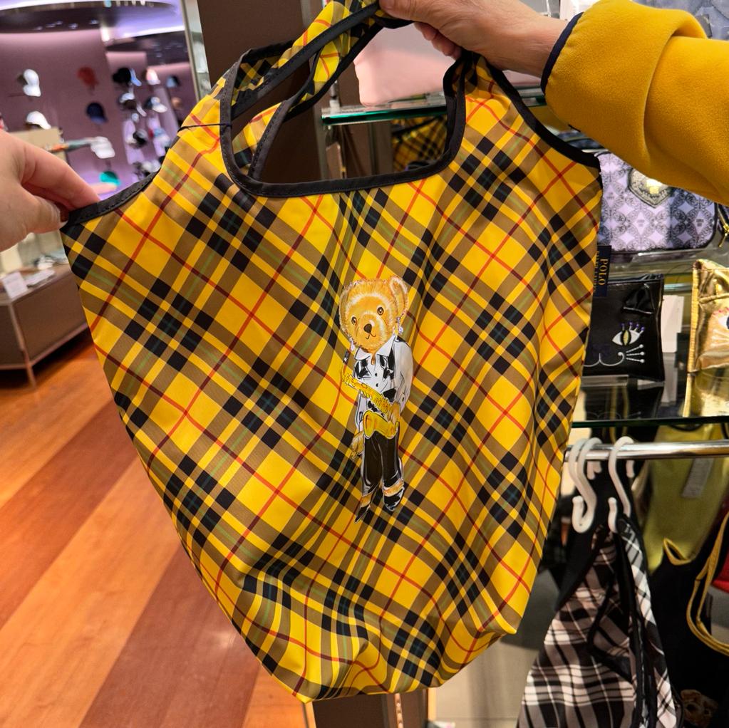 【日本直送】Polo Ralph Lauren 格子圖案環保袋 (黃色)