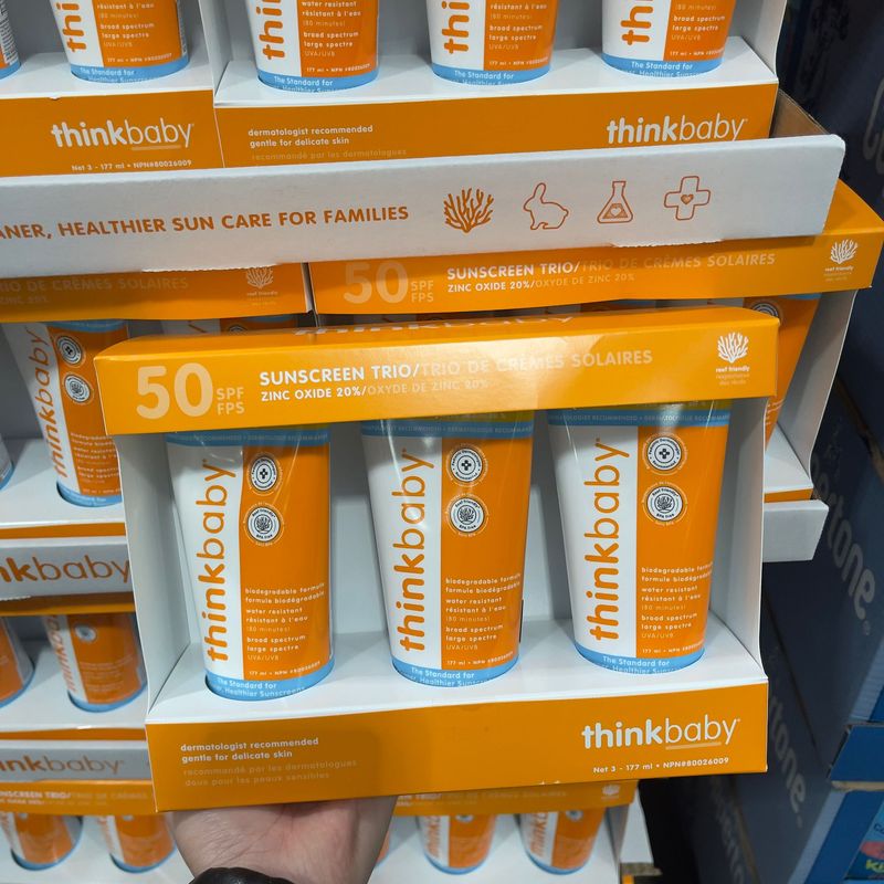 【加拿大空運直送】Thinkbaby Safe Sunscreen SPF50 安全防曬霜 3 x 177 ml