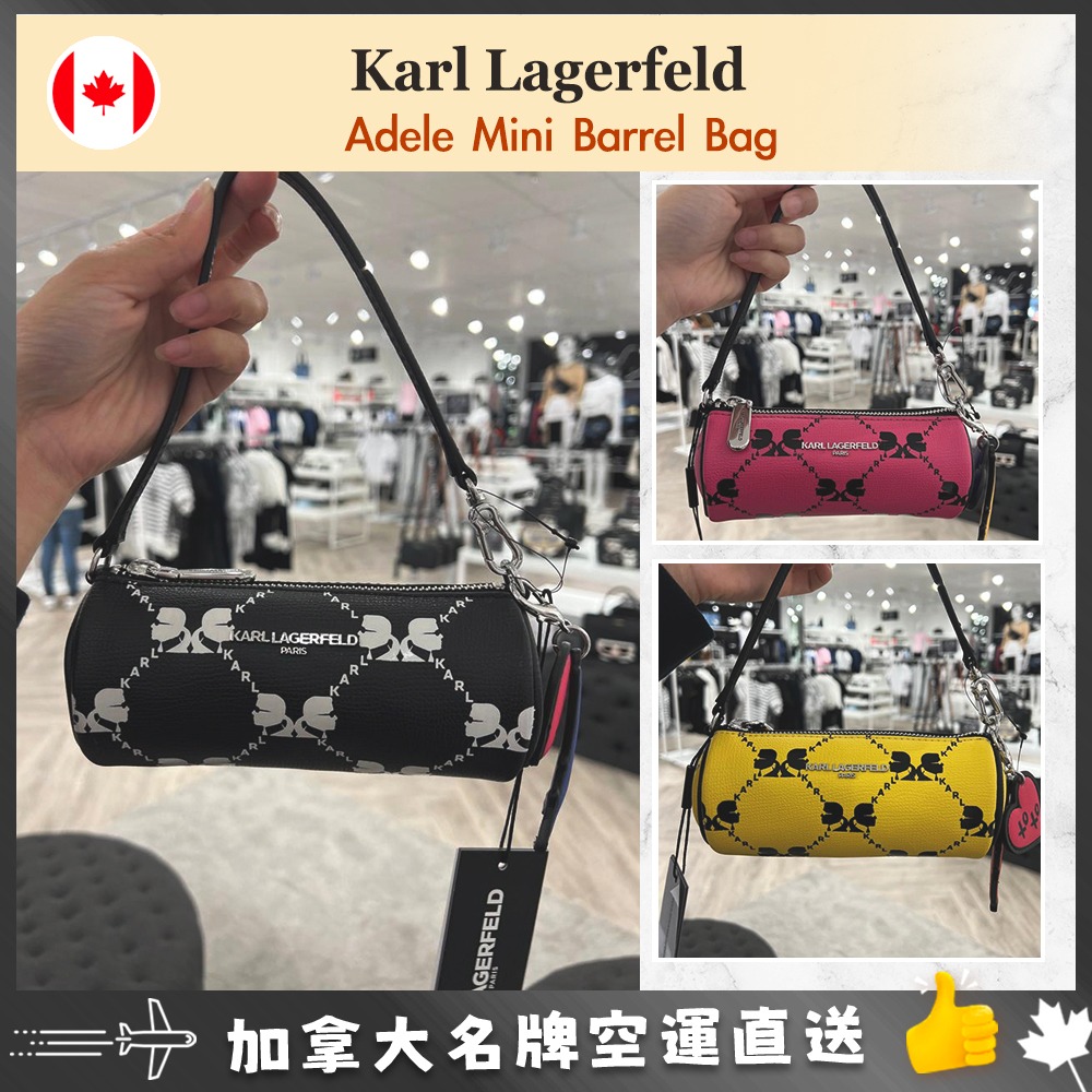 【加拿大空運直送】Karl Lagerfeld Adele Mini Barrel Bag