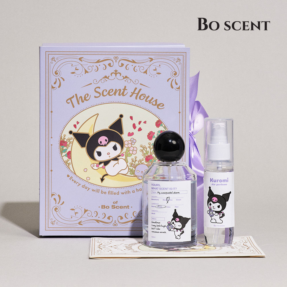 Boscent X Sanrio Air Perfume Sachet 空氣香水袋3件套禮盒包裝 (100ml+50ml+香包) - Kuromi