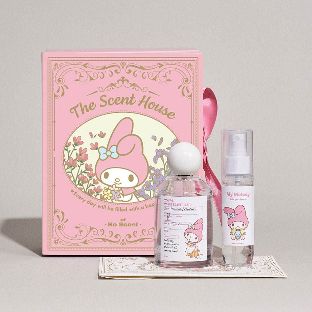 Boscent X Sanrio Air Perfume Sachet 空氣香水袋3件套禮盒包裝 (100ml+50ml+香包) - My Melody 