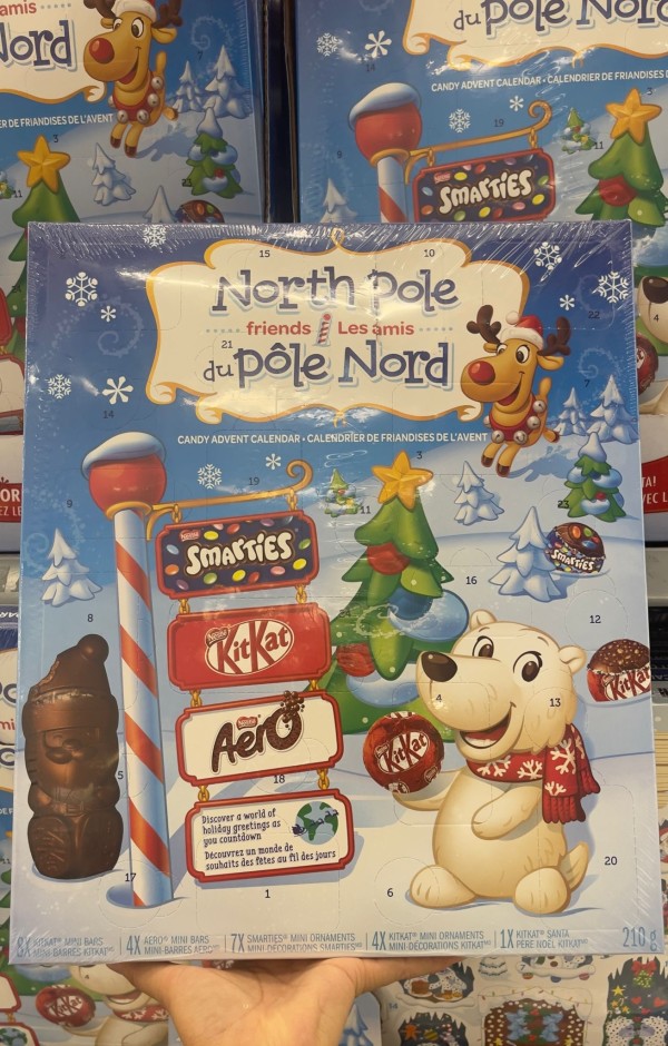 【加拿大空運直送】Nestle North Pole Friends Advent Calendar 雀巢北極朋友節日降日曆 210 g