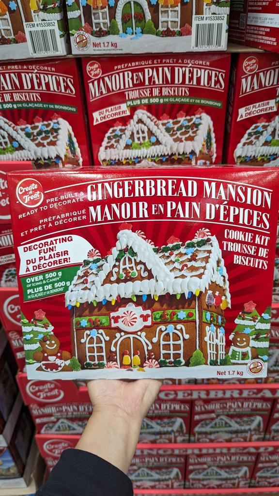 【加拿大空運直送】Create-A-Treat Pre-Built Mansion Gingerbread House Kit, Largest Kit 預建豪宅薑餅屋套件 1.7 kg 
