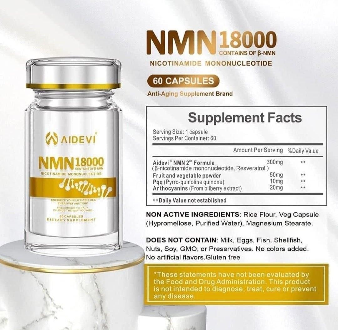 美國製造 AIDEVI NMN 18000+ PQQ 逆齡補充劑