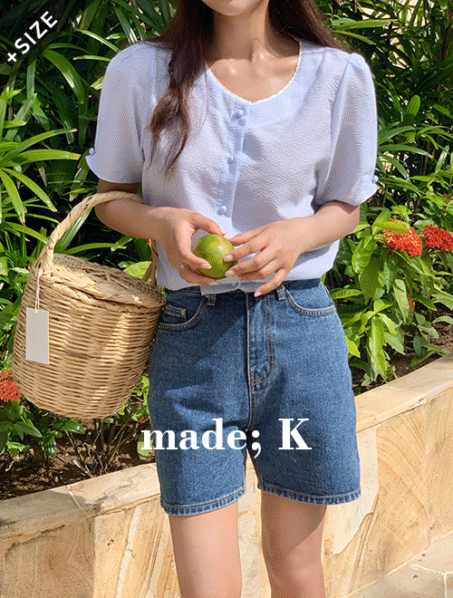 k-club - [자체제작/데이트룩]#여름 비올레 레이스 반팔 블라우스♡韓國女裝上衣